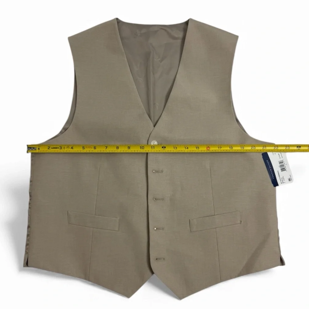 Tommy Hilfiger Men's Modern-Fit TH Flex Stretch Chambray Vest, Size LARGE‎